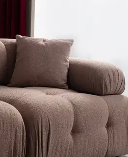 Rohová sedací souprava Doblo 3 Seater with Pouffe ( L1-O1-1R-Pouffe) - Cappuccino