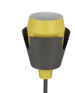 Stolní lampa šedožlutá s vypínačem Falun LEDEA