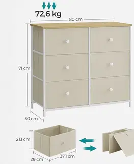Komoda E1033 WT, 80 cm, L