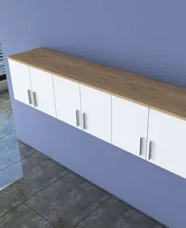 Nástěnná skříňka Ema White and Walnut