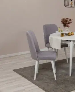 Jídelní set s rozkládacím stolem a židlemi (5 kusů) Vina 0701 - White, Grey