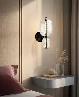PLAYA lampa kinkiet czarny 10W LED 3000K klosz owalny bezbarwny