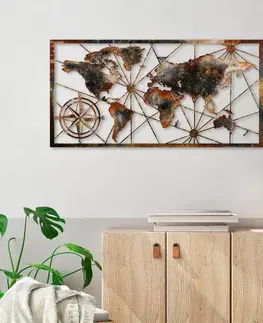 Dekorativní kovový doplněk na zeď World Map Large - 3