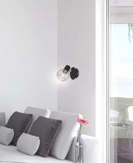 Nástěnná lampa 1X40W E14 černá/chrom OSLO