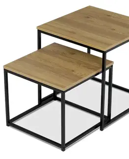 Sada odkládacích stolků, divoký dub, 2 ks