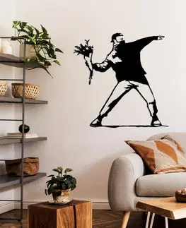 Dekorativní kovový doplněk na zeď Banksy Metal 01