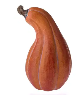 Podzimní dekorace Dýně oválná oranžová, 27 x 42,2 x 23,7 cm, Mg