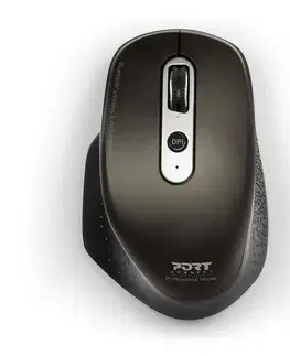 PORT CONNECT bezdrátová nabíjecí myš combo, , černá