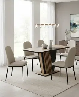 Signal Rozkládací jídelní stůl NEVIO | dub artisan/černá 76 x 125 cm