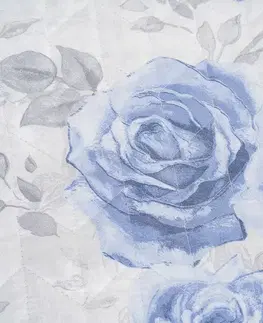 4Home Přehoz na postel Roses in blue, 220 x 240 cm + 2x 40 x 40 cm