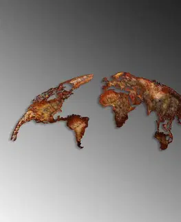 Dekorativní kovový doplněk na zeď World Map Medium - 1