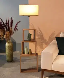 Dřevěná stojací lampa AYD - 2902