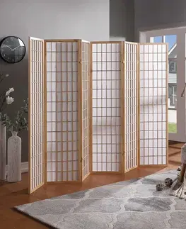 Paraván japonský 6dílný SC01-6 NAT Dekorhome