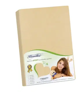 Bellatex Jersey prostěradlo Kamilka béžová, 120 x 200 cm