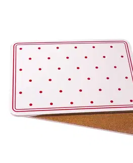 Dakls Prostírání Puntíky bílá, 29 x 21 cm, sada 2 ks
