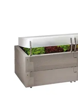 Vyvýšený záhon s poklopem 60 x 130 cm plast Dekorhome