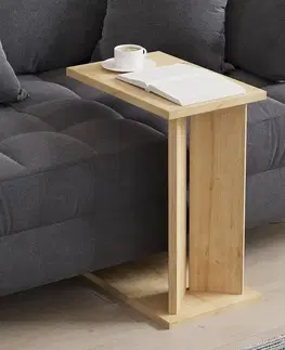 Odkládací stolek / Příruční stolek Lun - Sapphire Oak