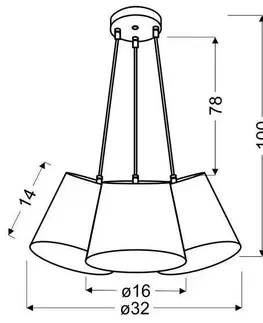 Závěsná stropní lampa River E27