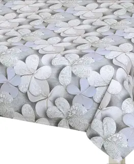 Bellatex Ubrus DITA Květ šedá, 120 x 180 cm
