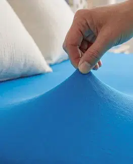 4Home jersey prostěradlo tmavě modrá, 180 x 200 cm