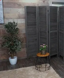 Dřevěný paraván Dekorhome