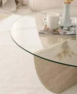 Konferenční stolek Lily Travertine