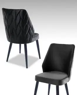 Sada židlí (2 kusy) Pufi - Anthracite, Black