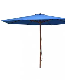 Slunečník Ø 350 cm látka / dřevo Dekorhome