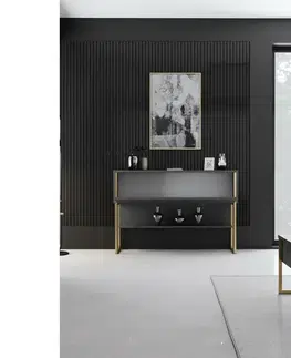 Komoda Luxe Anthracite and Gold