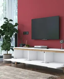 Televizní stolek Dite White and Walnut
