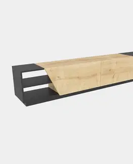 TV stolek Rhodes - Anthracite, Oak