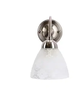 Kinkiet ścienny CAVALLO srebrny 1x60W E27  elegancka lampa klasyczna do sypialni salonu korytarza przedpokoju gabinetu