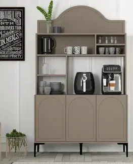 Coffee Bar Cabinet Lyon 120 - Atlas, Black