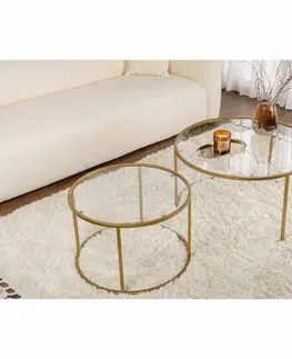 Sada konferenčních stolků Aurum Gold 80 cm, 2 ks
