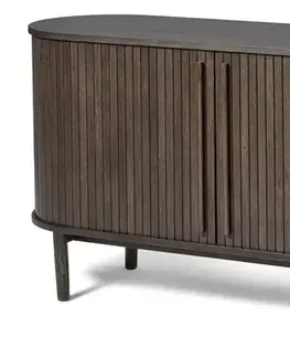 Estila Příborník Alborg, tmavý dub, lamelový, 140 cm