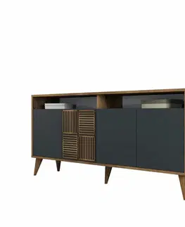 Skříňka Milan Walnut and Anthracite