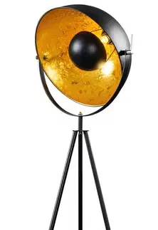 Estila Designová originální stojací lampa Studio 140cm zlatá