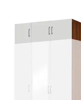 Nástavec ESO 3dveřový 61535 ořech/bílá