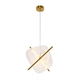 RELAX lampa wiszaca kwadrat brązowy 15W LED 3000K klosz biały