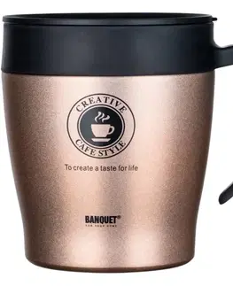 Banquet Termohrnek cestovní TAZZA 330 ml, hnědá