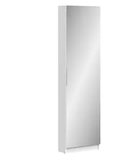 Botník se zrcadlem 305397 bílý