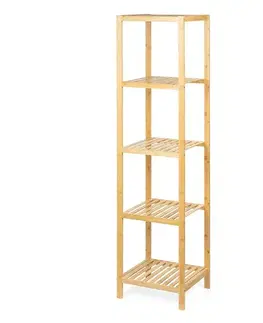 Koupelnový regál WABISABI TOWER 5, bambusový