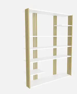 Knihovna Jenny - White, Gold