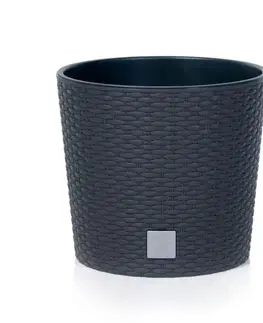 PROSPERPLAST - Květináč Rato Round 20cm antracit