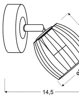 Nástěnná lampa 1X3W LED GU10 matná černá+saténová ZONK