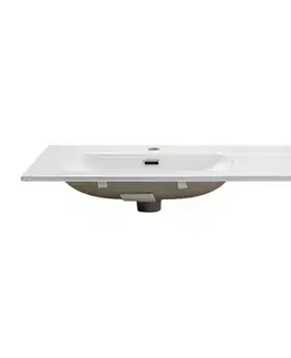 ArtCom Keramické umyvadlo FLY 140D | E-8073-140D | bílý lesk 140 cm