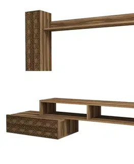 TV stěna / Sestava pod TV Planet - Walnut, Walnut
