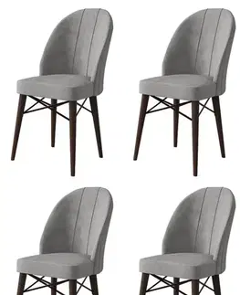 Sada židlí (4 kusy) Ritim - Grey, Brown