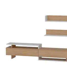 TV stěna / Sestava pod TV Ayaz - Teak, White