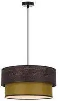 Závěsná lampa Arezzo černá 1x60W E27 černá+olivové stínidlo